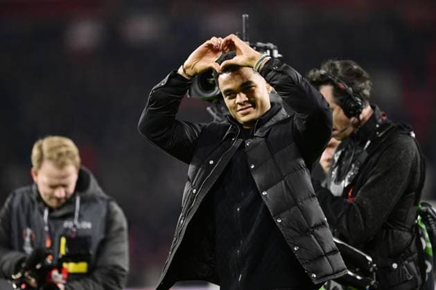 EINDHOVEN - Cody Gakpo bids farewell to PSV during the UEFA Europa league play-off match between PSV Eindhoven and Sevilla FC at Phillips stadium on February 23, 2023 in Eindhoven, Netherlands. ANP OLAF KRAAK PSV Eindhoven v Sevilla FC: Knockout Round Play-Off Leg Two - UEFA Europa League 2022 2023 xVIxANPxSportx xxANPxIVx 463448576 originalFilename: 463448576.jpg
