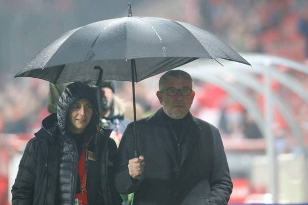 23 02 2023, xtgx, football UEFA Europa League, 1 FC Union Berlin Ajax Amsterdam emspor, v l Urs Fischer Union Berlin, coach DFL DFB REGULATIONS PROHIBIT ANY USE OF PHOTOGRAPHS as IMAGE SEQUENCES and or QUASI VIDEO Berlin