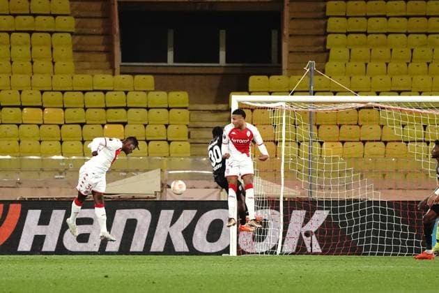 But - Breel Embolo (AS Monaco) FOOTBALL : AS Monaco vs Bayer 04 Leverkusen - League Europa - Monaco - 23 02 2023 NorbertScanella Panoramic 
