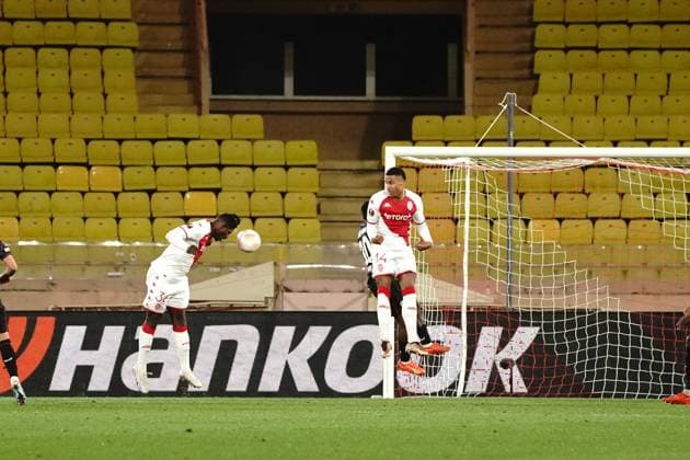 But - Breel Embolo (AS Monaco) FOOTBALL : AS Monaco vs Bayer 04 Leverkusen - League Europa - Monaco - 23 02 2023 NorbertScanella Panoramic 