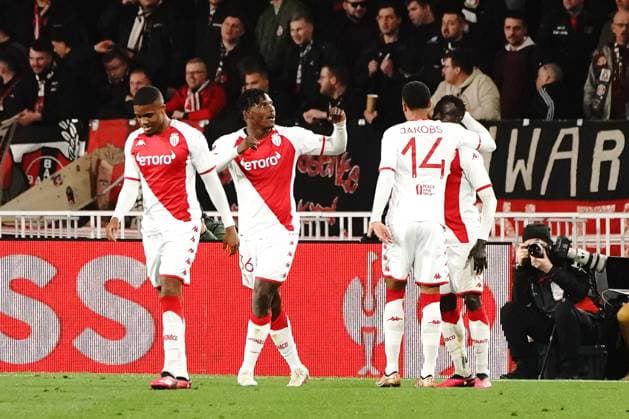 joie - Breel Embolo (AS Monaco) FOOTBALL : AS Monaco vs Bayer 04 Leverkusen - League Europa - Monaco - 23 02 2023 NorbertScanella Panoramic 