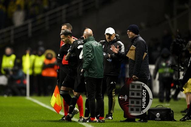 sortie de Angel Di Maria (Juventus) entree de Leandro Paredes (Juventus) FOOTBALL : Nantes vs Juventus de Turin - Barrage retour Ligue Europa - 23 02 2023 JBAutissier Panoramic 