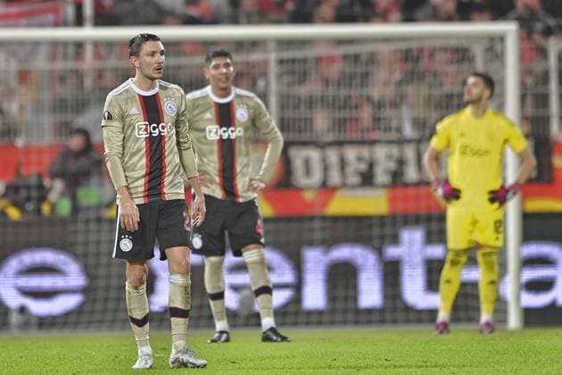 BERLIN, 23-02-2023, Stadion An der Alten Forsterei, Europa League, season 2022 2023, between the match Union Berlin - Ajax, stadium overview before the match. Ajax player Steven Berghuis dejected after the 2-0 Union Berlin - Ajax  x19996237x Copyright: