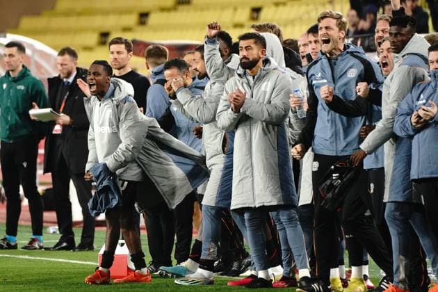 joie - Xabi Alonso (entraineur de Bayer 04 Leverkusen) FOOTBALL : AS Monaco vs Bayer 04 Leverkusen - League Europa - Monaco - 23 02 2023 NorbertScanella Panoramic 