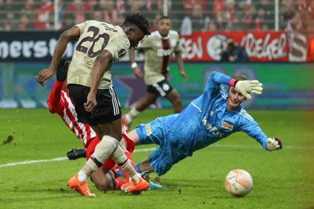 23 02 2023, xtgx, football UEFA Europa League, 1 FC Union Berlin Ajax Amsterdam emspor, v l offside Mohammed Kudus Ajax Amsterdam, 20 shoots goal, goalkeeper, scores goal, scores the goal DFL DFB REGULATIONS PROHIBIT ANY USE OF PHOTOGRAPHS as IMAGE SEQUENCES and or QUASI VIDEO Berlin