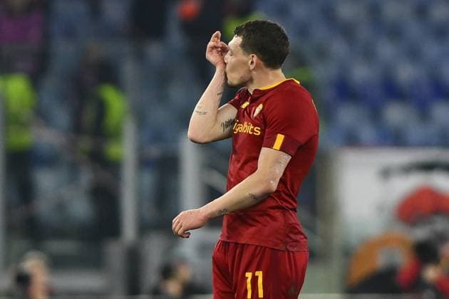 February 23, 2023, Rome, Italy: during the UEFA Europa League play-off second leg between A.S. Roma vs FC Salzburg on February 23, 2023 at the Stadio Olimpico in Rome, Italy. football Europa League match - AS Roma vs RB Salzburg, Rome, Italy  - ZUMAl164 20230223_zsa_l164_074 Copyright: xDomenicoxCippitellix