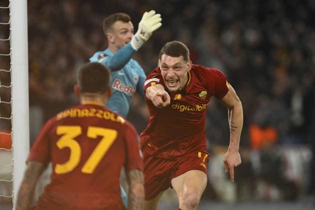 February 23, 2023, Rome, Italy: Andrea Belotti of A.S. Roma during the UEFA Europa League play-off second leg between A.S. Roma vs FC Salzburg on February 23, 2023 at the Stadio Olimpico in Rome, Italy. football Europa League match - AS Roma vs RB Salzburg, Rome, Italy  - ZUMAl164 20230223_zsa_l164_063 Copyright: xDomenicoxCippitellix
