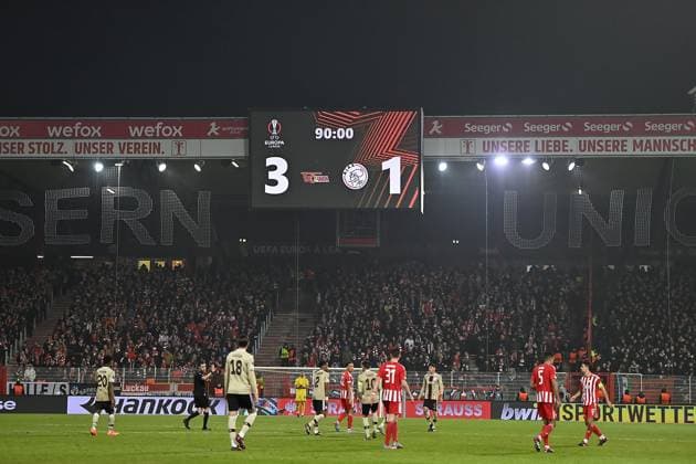 BERLIN, 23-02-2023, Stadion An der Alten Forsterei, Europa League, season 2022 2023, between the match Union Berlin - Ajax 3-1. Ajax are out. Union Berlin - Ajax  x19997196x Copyright: