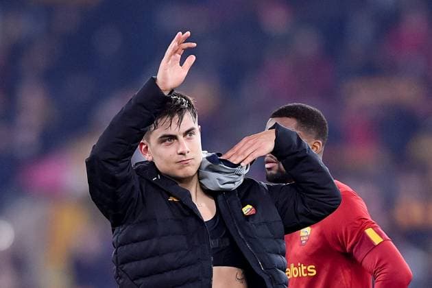 AS Roma v FC Salzburg - UEFA Europa League Paulo Dybala of AS Roma celebrates the victory during the UEFA Europa League knockout round play-off leg two match between AS Roma and FC Salzburg at Stadio Olimpico, Rome, Italy on 23 February 2023. Rome Rome Italy  Copyright: xGiuseppexMaffiax originalFilename:maffia-asromavf230223_npkbQ.jpg