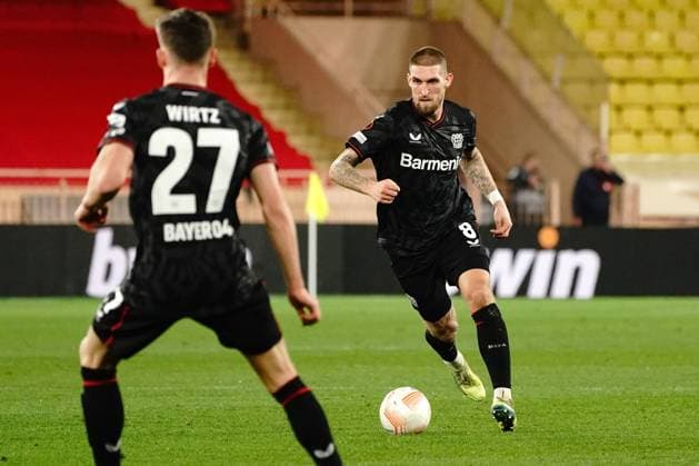 Robert Andrich (Bayer 04 Leverkusen) FOOTBALL : AS Monaco vs Bayer 04 Leverkusen - League Europa - Monaco - 23 02 2023 NorbertScanella Panoramic 