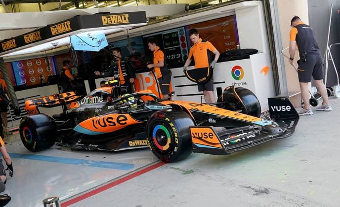 Formula 1 Test Drives in Bahrain 2023 24 02 2023, Bahrain International Circuit, Sakhir, Formula 1 Test Drives in Bahrain 2023 , in picture Lando Norris GBR , McLaren F1 Team nordphotoxGmbHx xBratic nph00250