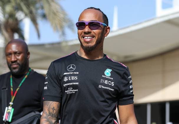 FORMULA 1 ARAMCO PRE-SEASON TESTING 2023, 24 02 2023 Lewis Hamilton 44 (GBR), Mercedes AMG Petronas W14 Paddock during Day 2 of the FORMULA 1 ARAMCO PRE-SEASON TESTING 2023 at the Bahrain International Circuit, Sakhir, Bahrain on 24 February 2023 Editorial Use Only Copyright: xPhilxDuncanx ESM-0696-0048