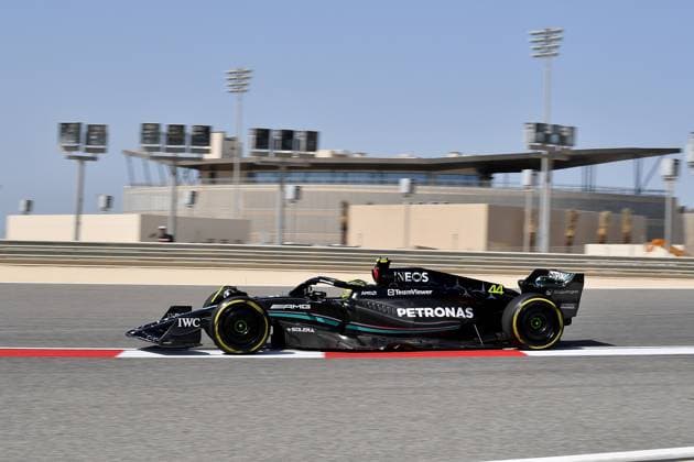 24 02 2023, Bahrain International Circuit, Sakhir, Formula 1 Test Drives in Bahrain 2023 , in picture Lewis Hamilton GBR , Mercedes AMG Petronas Formula One Team Sakhir Bahrain International Circuit Bahrain  eu-images-506