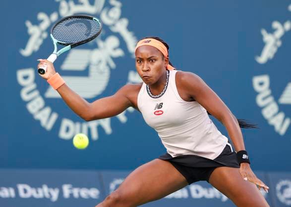 Coco Gauff Tennis Dubai Tennis Championships 2023 WTA Dubai Duty Free Tennis Stadium Dubai United Arab Emirates 24 February 2023 Copyright: xJuergenxHasenkopfx