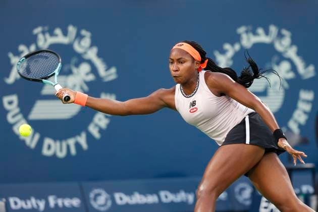Coco Gauff Tennis Dubai Tennis Championships 2023 WTA Dubai Duty Free Tennis Stadium Dubai United Arab Emirates 24 February 2023 Copyright: xJuergenxHasenkopfx