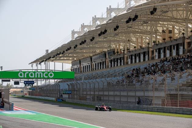 SAKHIR, BAHRAIN: Carlos Sainz, racing for the Scuderia Ferrari team during the 2023 Formula 1 Bahrain Testing at the Bahrain International Circuit in Sakhir, Bahrain.