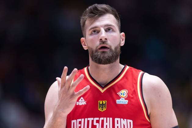 Germany Sweden, World Cup Qualifier Leon Kratzer Germany, 34 Basketball World Cup Qualifier between Germany and Sweden on February 24, 2023 at Süwag Energie ARENA in Frankfurt am Main , Frankfurt am Main Hesse Germany Süwag Energie ARENA