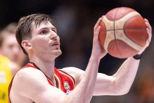 Germany Sweden, World Cup Qualifier David Krämer Germany, 44 Basketball World Cup Qualifier between Germany and Sweden on February 24, 2023 at the Süwag Energie ARENA in Frankfurt am Main , Frankfurt am Main Hesse Germany Süwag Energie ARENA