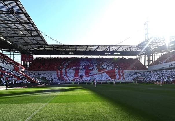 25 02 2023, Cologne, Germany, RheinEnergieStadion, 1 FC Koeln vs VfL Wolfsburg 1 Bundesliga, interior view Photo Ralf Treese, Ralf Treese DFB DFL REGULATIONS PROHIBIT ANY USE OF PHOTOGRAPHS AS IMAGE SEQUENCES AND OR QUASI VIDEO Cologne RheinEnergieStadion North Rhine Westphalia Germany  521_KOEWOB20230225_018 Treese-521