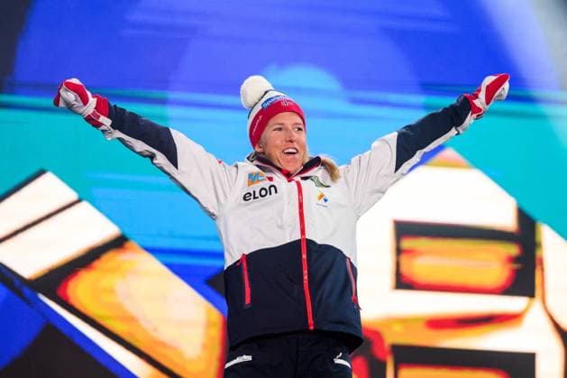 230225 Bronze medalist Astrid oyre Slind of Norway celebrates at the Medal ceremony for the women?s cross country skiing skiathlon during the FIS Nordic Ski World Championships on February 25, 2023 in Kranjska Gora Photo Petter Arvidson BILDBYRAN kod PA PA0521 skidor cross country skiing langrenn skid vm 2023 fis nordic ski world championships bbeng fis nordic world ski championships vm ski vm medaljceremoni medal ceremony jubel,  Copyright: PETTERxARVIDSON BB230225PA166