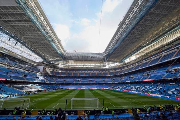 February 25, 2023, Madrid, Madrid, Spain: General view of Santiago Bernabeu Stadium during La Liga football match between Real Madrid CF v Atletico de Madrid at Santiago Bernabeu Stadium in Madrid, Spain, February 25, 2023 Madrid Spain - ZUMAa206 20230225_zsp_a206_006 Copyright: xRubenxAlbarranx