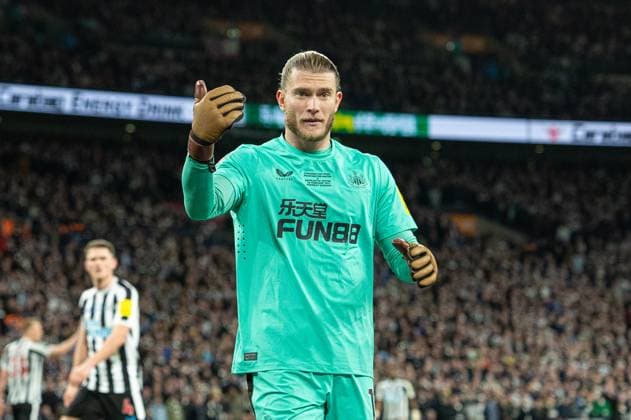 Sport Themen der Woche KW08 Sport Bilder des Tages Football - Football League Cup - Final - Manchester United, ManU FC v Newcastle United FC LONDON, ENGLAND - Sunday, February 26, 2023: Newcastle United s goalkeeper Loris Karius during the Football League Cup Final match between Manchester United FC and Newcastle United FC at Wembley Stadium. LONDON Wembley Stadium GREATER LONDON ENGLAND  Copyright: xDavidxRawcliffex P2023-02-26-League_Cup_Final-73
