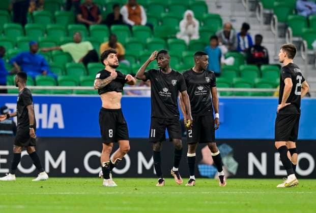 Fußball, AFC Champions League, Al Duhal SC - Al-Hilal Riad Al Hilal Saudi FC v Al Duhal SC - AFC Champions League 2022 Qatars Al Duhal SCplayers react on the pitch after the 0-7 loss the AFC Champions League 2022 semi-finals match between Al Hilal Saudi FC and Al Duhal SC at Al Thumama Stadium in Doha, Qatar on 26 February 2023. Al Hilal Saudi FC won 7- DOHA Qatar  Copyright: xNoushadxThekkayilx originalFilename:varittyakkal-afcchamp230226_npFfA.jpg