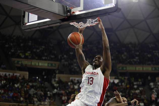 Basketball, WM Quali, Venezuela - Kanada February 26, 2023, Caracas, Caracas Venezuela, Venezuela: CARACAS, VENEZUELA - FEBRUARY 26: Kalif Young of Canada shoots to score against Venezuela during the Americas qualifiers for the FIBA Ã¢â‚¬¹Ã¢â‚¬¹Basketball World Cup 2023 basketball game, at Poliedro de Caracas, in Caracas, Venezuela, on February 26, 2023. Caracas Venezuela - ZUMAp175 20230226_zsa_p175_053 Copyright: xPedroxRancesxMatteyx
