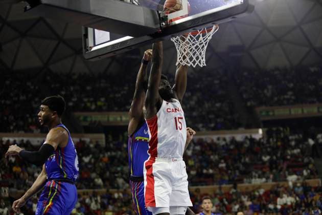 February 26, 2023, Caracas, Caracas Venezuela, Venezuela: CARACAS, VENEZUELA - FEBRUARY 26: Prince Oduro of Canada shoots to score against Venezuela during the Americas qualifiers for the FIBA Ã¢â‚¬¹Ã¢â‚¬¹Basketball World Cup 2023 basketball game, at Poliedro de Caracas, in Caracas, Venezuela, on February 26, 2023. Caracas Venezuela - ZUMAp175 20230226_zsa_p175_049 Copyright: xPedroxRancesxMatteyx