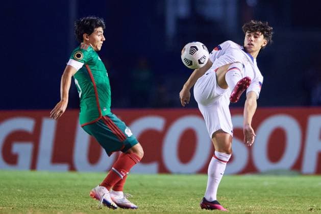 RECORD DATE NOT STATED Concacaf U-17 Championship 2023 Mexico vs United States Final Isaac Martinez of Mexico during the game Mexico (Mexican national team, Nationalteam vs United States (USA) corresponding to the great final of the Concacaf Under-17 Mens Championship Guatemala 2023, at Doroteo Guamuch Flores Stadium, on February 26, 2023. <br><br> Isaac Martinez de Mexico durante el partido Mexico (Seleccion Nacional Mexicana) vs Estados Unidos (EUA), correspondiente a la gran final del campeonato Masculino Sub-17 de la Concacaf Guatemala 2023, en el Estadio Doroteo Guamuch Flores, el 26 de Febrero de 2023. CIUDAD DE GUATEMALA GUATEMALA GUATEMALA  Copyright: xCristianxdexMarchenax 20230226213842_CC_U17_F_MEX_USA_MARTINEZ122