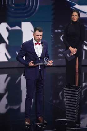 Paris, France, February 27th 2023: Marcin Oleksy of Poland wins the Puskas Award for best goal during the The Best FIFA Football Awards 2022 at Salle Pleyel in Paris, France. (Daniela Porcelli SPP) Copyright: xDanielaxPorcellix xSPPx spp-en-DaPoSp-djp270223-101888