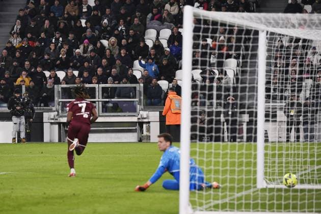 Foto Fabio Ferrari LaPresse 28 Febbraio 2023 - Torino, Italia - calcio - ESCLUSIVA TORINO FC- Juventus vs Torino - Campionato italiano di calcio Serie A TIM 2022 2023 - Juventus Stadium. Nella foto: rete di Yann Karamoh (Torino Football Club) 0-1 February 28, 2023 Turin, Italy - sport, calcio - Exclusive Torino Fc-Juventus vs Torino - Italian Serie A Football Championship 2022 2023 - Juventus Stadium. In the pic: goal Yann Karamoh (Torino Football Club) 0-1  Copyright: xFabioxFerrari LaPressex