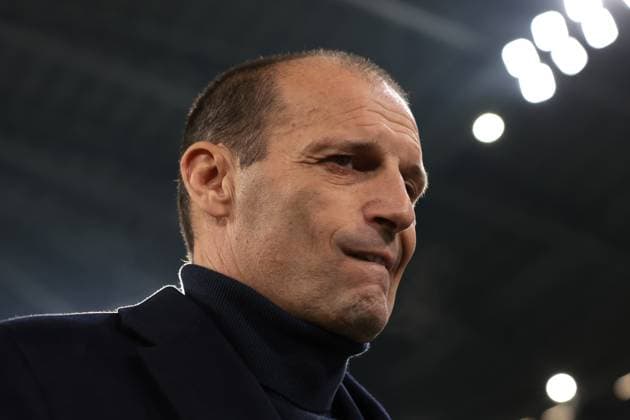 Turin, Italy, 28th February 2023. Massimiliano Allegri Head coach of Juventus reacts prior to kick off in the Serie A match at Allianz Stadium, Turin. Picture credit should read: Jonathan Moscrop Sportimage EDITORIAL USE ONLY. No use with unauthorised audio, video, data, fixture lists, club league logos or live services. Online in-match use limited to 120 images, no video emulation. No use in betting, games or single club league player publications. SPI-2237-0016