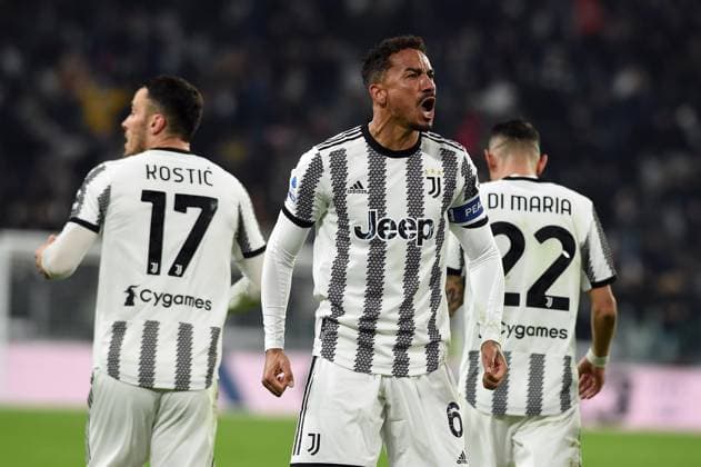 IPP20230228 Football - soccer: Serie A, Juventus F.C. - Torino F.C., esulta danilo dopo il suo gol del 2 a 2 (Verwendung nur in Deutschland - GERMANY ONLY) *** IPP20230228 Football soccer Serie A, Juventus F C Torino F C , esulta danilo dopo il suo gol del 2 a 2 use only in Germany GERMANY ONLY 