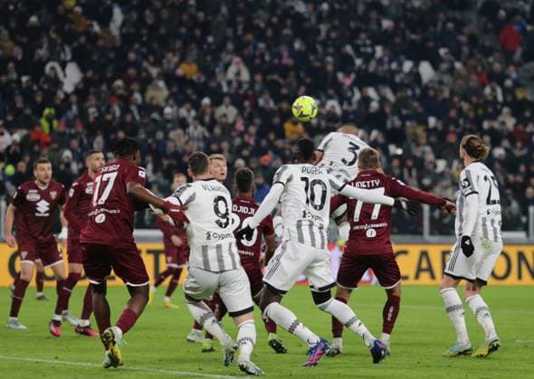 February 28, 2023, Turin, Italy: Bremer of Juventus scoring a goal during the Italian Serie A, football match between Juventus Fc and Torino Fc, on 28 February 2023 at Allianz Stadium, Turin, Italy. Photo Ndrerim Kaceli. italian soccer Serie A match - Juventus FC vs Torino FC, Turin, Italy  - ZUMAl164 20230228_zsa_l164_129 Copyright: xNderimxKacelix