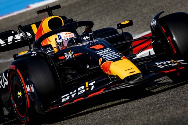 BAHRAIN - Max Verstappen (Red Bull Racing) during the first free practice session at the Bahrain International Circuit in the Sakhir desert area ahead of the Bahrain Grand Prix. ANP SEM VAN DER WAL F1 Grand Prix of Bahrain - Practice 2023 xVIxANPxSportx xxANPxIVx 464061866 originalFilename: 464061866.jpg