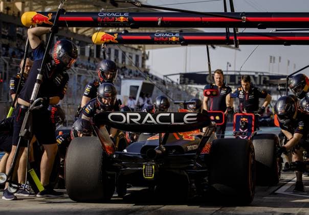 BAHRAIN - Max Verstappen (Red Bull Racing) during the first free practice session at the Bahrain International Circuit in the Sakhir desert area ahead of the Bahrain Grand Prix. ANP SEM VAN DER WAL F1 Grand Prix of Bahrain - Practice 2023 xVIxANPxSportx xxANPxIVx 464065054 originalFilename: 464065054.jpg