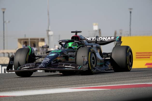 Formula 1 Gulf Air Bahrain Grand Prix 2023 03 03 2023, Bahrain International Circuit, Sakhir, Formula 1 Gulf Air Bahrain Grand Prix 2023 ,in picture George Russell GBR , Mercedes AMG Petronas Formula One Team nordphotoxGmbHx xBratic nph00250