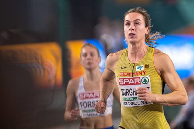 Sport Themen der Woche KW09 European Athletics Indoor Championships 2023 (03.03.2023) ISTANBUL, TURKEY - MARCH 03: Alexandra BURGHARDT (GER), dob 28 04 1994 competing in the womens 60 metres session on day 1 of the European Athletics Indoor Championships 2023 at Ataköy Arena, Remzi Kazanc?gil Bulvar?, Olimpiyat Evi yan?, 4-5. K?s?m Bak?rköy of Istanbul on 03.3.2023 in Istanbul Turkey. *** European Athletics Indoor Championships 2023 03 03 2023 ISTANBUL, TURKEY MARCH 03 Alexandra BURGHARDT GER , dob 28 04 1994 competing in the womens 60 meters session on day 1 of the European Athletics Indoor Championships 2023 at Ataköy Arena, Remzi Kazanc gil Bulvar , Olimpiyat Evi yan , 4 5 K s m Bak rköy of Istanbul on 03 3 2023 in Istanbul Turkey Copyright: xBEAUTIFULxSPORTS OliverxKremerx