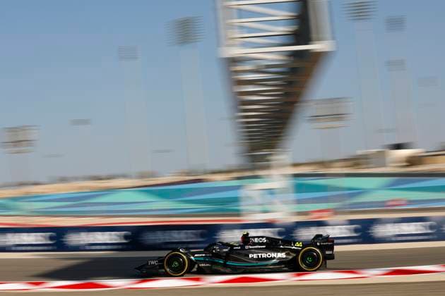 44 Lewis Hamilton GBR, Mercedes AMG Petronas F1 Team , F1 Grand Prix of Bahrain at Bahrain International Circuit on March 3, 2023 in Sakhir, Bahrain Photo by HOCH ZWEI Sakhir Bahrain