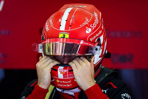 LECLERC Charles (mco), Scuderia Ferrari SF-23, portrait during the Formula 1 Gulf Air Bahrain Grand Prix 2023, 1st round of the 2023 FIA Formula One World Championship, WM, Weltmeisterschaft from March 2 to 5, 2023 on the Bahrain International Circuit, in Sakhir, Bahrain - F1 - BAHRAIN GRAND PRIX 2023 DPPI Panoramic  20230304_G0OD0186