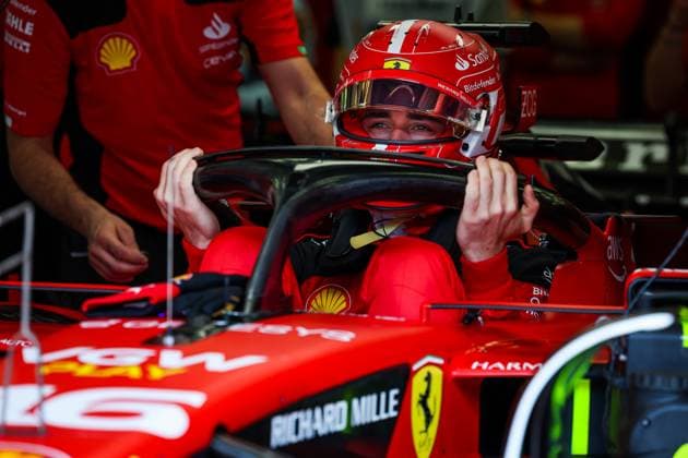 LECLERC Charles (mco), Scuderia Ferrari SF-23, portrait during the Formula 1 Gulf Air Bahrain Grand Prix 2023, 1st round of the 2023 FIA Formula One World Championship, WM, Weltmeisterschaft from March 2 to 5, 2023 on the Bahrain International Circuit, in Sakhir, Bahrain - F1 - BAHRAIN GRAND PRIX 2023 DPPI Panoramic  20230304_GOOD0636