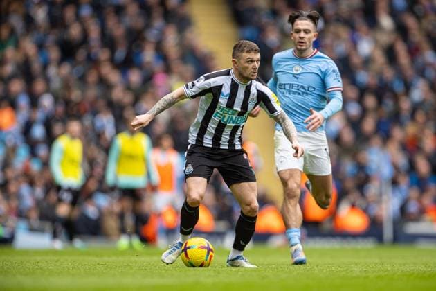 Football - FA Premier League - Manchester City FC v Newcastle United FC MANCHESTER, ENGLAND - Saturday, March 4, 2023: Newcastle United s Kieran Trippier during the FA Premier League match between Manchester City FC and Newcastle United FC at the City of Manchester Stadium. MANCHESTER City of Manchester Stadium GREATER MANCHESTER ENGLAND  Copyright: xDavidxRawcliffex P2023-03-04-Man_City_Newcastle-60