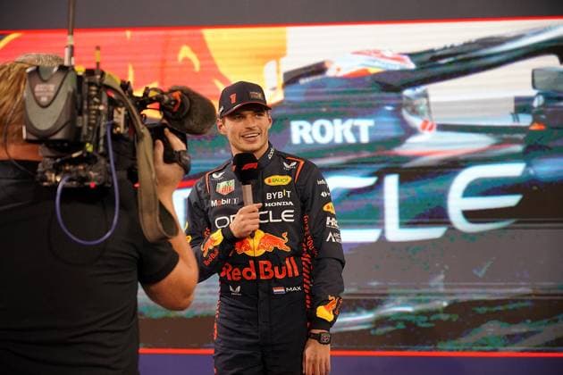 Formula 1 Gulf Air Bahrain Grand Prix 2023 04 03 2023, Bahrain International Circuit, Sakhir, Formula 1 Gulf Air Bahrain Grand Prix 2023 ,in picture pole position for Max Verstappen NLD , Oracle Red Bull Racing nordphotoxGmbHx xBratic nph00250