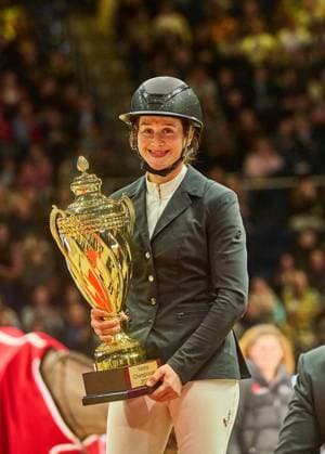 Bilder des Jahres 2023, Sport 03 März Sport Themen der Woche KW09 Sport Bilder des Tages Braunschweig Löwen Classics 2023 DER VEOLIA CLASSICO Katrin Eckermann (GER) und Cala Mandia siegen in der 2. Qualifikation zum Grand Prix, einer internationalen Springprüfung mit Sieger Runde (1.50 m) CSI4* Niveau, dem VEOLIA Championat (Prüfung 03), Braunschweig Niedersachsen Deutschland *** Braunschweig Löwen Classics 2023 DER VEOLIA CLASSICO Katrin Eckermann GER and Cala Mandia win the 2 qualifier for the Grand Prix, an international show jumping competition with winner round 1 50 m CSI4 level, the VEOLIA Championat Prüfung 03 , Braunschweig Lower Saxony Germany