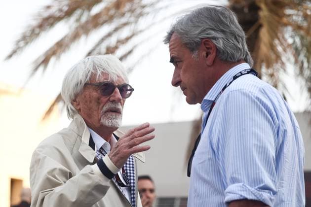 F1 Bahrain Grand Prix Bernie Ecclestone and Carlos Sainz at the paddock ahead of the Formula 1 Bahrain Grand Prix at Sakhir Circuit in Sakhir, Bahrain on March 5, 2023. Sakhir Bahrain  Copyright: xJakubxPorzyckix originalFilename:porzycki-f1bahrai230305_np6wz.jpg