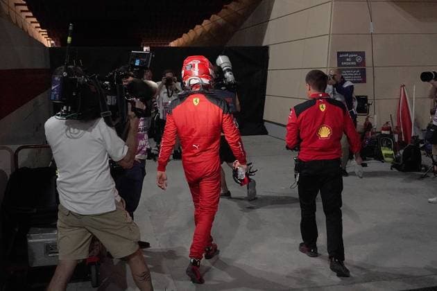 Formula 1 Gulf Air Bahrain Grand Prix 2023 05 03 2023, Bahrain International Circuit, Sakhir, Formula 1 Gulf Air Bahrain Grand Prix 2023 ,in picture Charles Leclerc MCO , Scuderia Ferrari comes back to the paddock after his retirement nordphotoxGmbHx xBratic nph00250