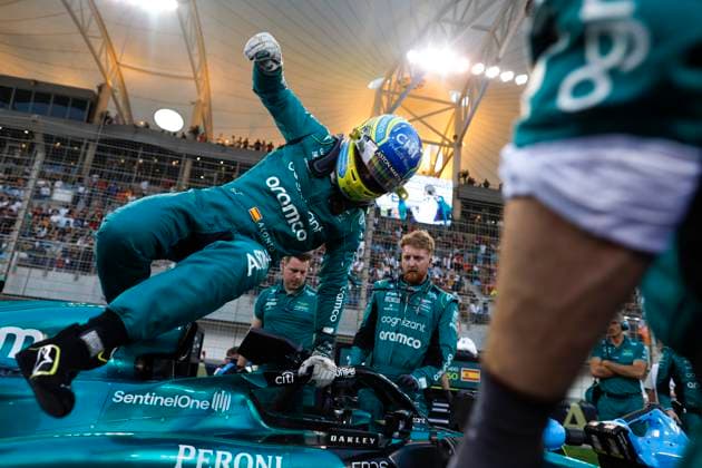 14 Fernando Alonso ESP, Aston Martin Aramco Cognizant F1 Team , F1 Grand Prix of Bahrain at Bahrain International Circuit on March 5, 2023 in Sakhir, Bahrain Photo by HOCH ZWEI Sakhir Bahrain