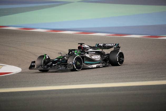 Formula 1 Gulf Air Bahrain Grand Prix 2023 05 03 2023, Bahrain International Circuit, Sakhir, Formula 1 Gulf Air Bahrain Grand Prix 2023 ,in picture George Russell GBR , Mercedes AMG Petronas Formula One Team nordphotoxGmbHx xBratic nph00250
