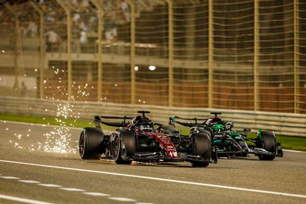 77 Valtteri Bottas FIN, Alfa Romeo F1 Team Stake , 63 George Russell GBR, Mercedes AMG Petronas F1 Team , F1 Grand Prix of Bahrain at Bahrain International Circuit on March 5, 2023 in Sakhir, Bahrain Photo by HOCH ZWEI Sakhir Bahrain